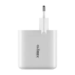 Зарядний пристрій Globex GaN 1xUSB + 1xUSB-C 65W FastPower white (GaN65WAC) - мініатюра 2