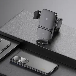 Автотримач для телефона з БЗП Baseus Wisdom Auto Alignment 15W Black (CGZX000001) - мініатюра 6