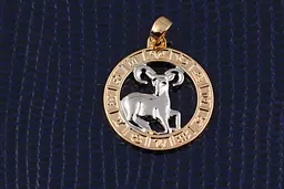 Кулон зодіак Xuping Jewelry овен з родієм 2 см золотистий