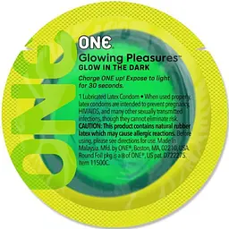 Неонові презервативи One Glowing Pleasures, 1 шт One One GlowingPleasures 101881