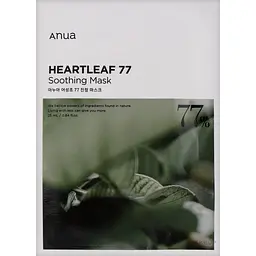 Маска для обличчя Anua Heartleaf 77% Soothing Sheet Mask заспокійлива тканинна на основі хауттюйнії 25 мл