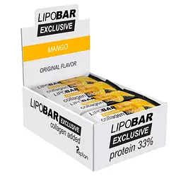 Батончик протеїновий Lipobar Exclusive Манго 20 шт. x 50 г