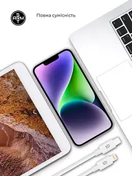 Зарядний пристрій для смартфона та планшета, AR-TA800W 25W White з портом USB-C та кабелем USB-C to Lightning в комплекті, підтримка Fast Charge, швидка зарядка для iPhone та iPad, ArmorStandart (ARM77719) - мініатюра 5