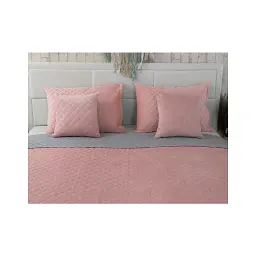 Покривало Руно Pink and Grey ромб велюр 180х220 (340.55_Pink and Grey ромб) - мініатюра 6
