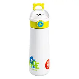 Термос дитячий Nice to meet you 500 мл із трубочкою, жовтий Happy Life HP17306GR - мініатюра 6