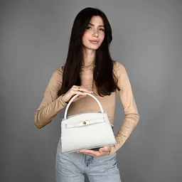 Сумка жіноча шкіряна Virginia Conti 03836 біла маленька - мініатюра 2