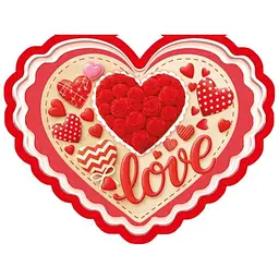 Валентинка подвійна ЕТЮД "LOVE" 14х10,5см 10шт/уп МСТ-049у