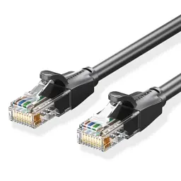 Патч-корд 8м, UTP cat 6 RJ-45 black Vention (IBEBK) - мініатюра 1