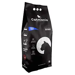 Наповнювач бентонітовий для котячого туалету Catmania Fresh + блакитні гранули 10 л
