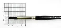 Пензель білка кругла Classic 3049R № 8 коротка ручка Kolos - мініатюра 2