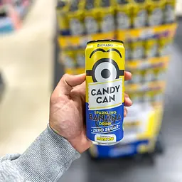 Газований напій Candy Can Minion Sparkling Banana Drink Zero Sugar 330 мл - мініатюра 4