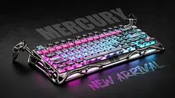 Клавіатура GravaStar Mercury V75 Pro 80keys Magnetic Jade Gaming 8K USB-A RGB Cyberpunk (GSV75PRO_U_RM_EGRY) - мініатюра 12