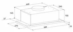 Витяжка вбудована Eleyus INTO 960 52 WH - мініатюра 7