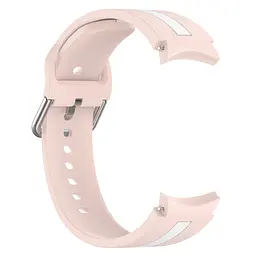 Ремінець для Samsung Galaxy Watch 4 Classic 46mm - рожево-білий ширина кріплення 20мм силікон Watchbands D2 (W16-9WB40151999) - мініатюра 3