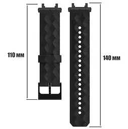 Ремінець Primolux Dimond силіконовий для годинника Xiaomi Amazfit T-Rex 2 (A2169 / A2170) - Black - мініатюра 5