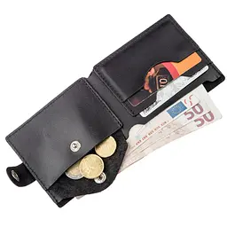Чоловічий шкіряний гаманець SHVIGEL 10,5х9х0,5 см acs0014987 - мініатюра 5