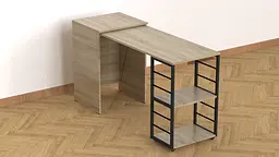 Стіл-тумба трансформер Смарт 2/1 Ferrum-decor 750x1450x500 Чорний метал ДСП Дуб Сонома 16 мм (FRD-105098) - мініатюра 9