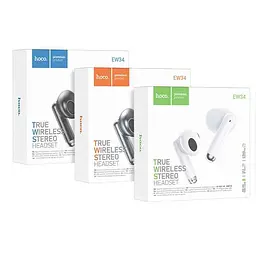 Навушники Hoco EW34 Full true wireless BT headset White - мініатюра 4