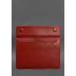 Шкіряний чохол-конверт BlankNote на магнітах для MacBook 14 Червоний - мініатюра 3