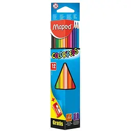 Олівці кольорові Maped Color Peps Classic 12 кольорів + точилка (MP.183213)
