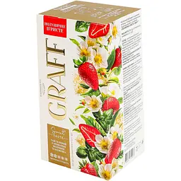 Чай зелений Graff Полуничне ігристе/ Sparkling Strawberry з ароматом полуниці та базиліка 20 шт. x 1.5 г - мініатюра 3