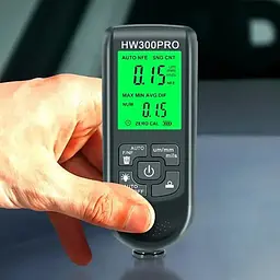 Товщиномір фарби Nectronix HW300pro для авто в діапазоні 0-2000 мкм чорний - мініатюра 4
