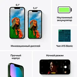 Смартфон Apple iPhone 13 mini 128GB GreenModel A2628 (Grade B) Seller Refurbished - мініатюра 7