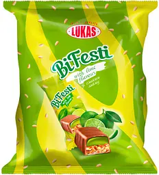 Цукерки Lukas BiFesti глазуровані грильяжно-желейні зі смаком лайма 1 кг - мініатюра 2