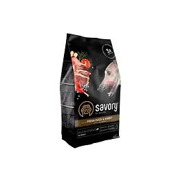 Сухий корм Savory All Breed Сейвори для собак усіх порід, зі свіжою качкою та кроликом, 1 кг (арт.30167)