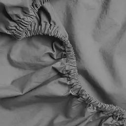 Простирадло Cosas на резинці з вареної бавовни 80х160 shadow, графіт (53WashedCottonGraphite_80x160x20) - мініатюра 3