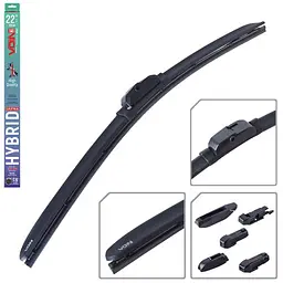 Щітки склоочисника гібридні VOIN 22"-560мм (TPX6M-22") HYBRID Ultra (6 адаптерів)