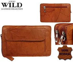 Чоловіча шкіряна барсетка Always Wild 1265BS Руда - мініатюра 2