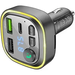 FM-трансмітер і ресивер для авто Borofone BC48 Broad з підтримкою QC3.0 Bluetooth 5.0 потужність 18W Black - мініатюра 4