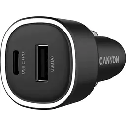 Зарядное устройство для Canyon 1xUSB + 1xUSB-C PD48W black (CNE-CCABR3AC) - миниатюра 2