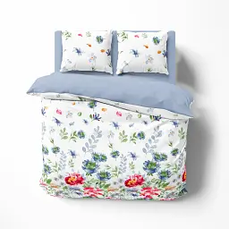 Постільна білизна двоспальна з бязі ТЕП Soft Dreams Акварельна розкіш 70x70 біла