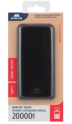 Зовнішній акумулятор Rivacase 20000 mAh 2 USB Type-C - мініатюра 3