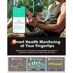 Розумний годинник для чоловіків Bluetooth Call Military Smart Watch Водонепроникний фітнес-трекер із серцевим ритмом - мініатюра 6
