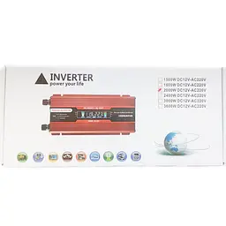 Інвертор Solar Smart King Power 2000W 008 12V-220V, 1 розетка, 1 USB, екран (11035) - мініатюра 5