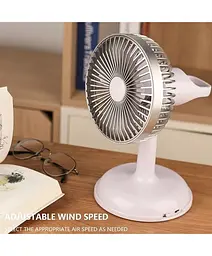 Вентилятор настільний портативний FAN KD197 Simple desktop USB Рожевий - мініатюра 3