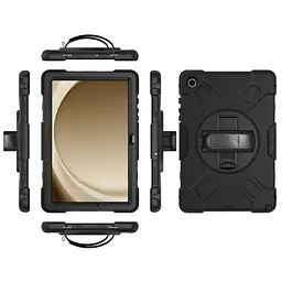 Чохол Rugged 3 Layers броньований протиударний з захистом-360 Samsung Galaxy Tab A9+ Plus SM X210 X215 Чорний - мініатюра 6