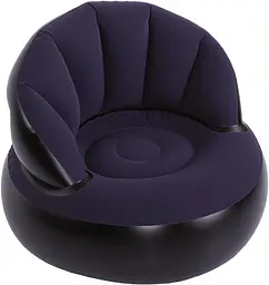 Надувне крісло AIR SOFA / Надувне велюрове крісло 80х80х67 см Темно-синій - мініатюра 5