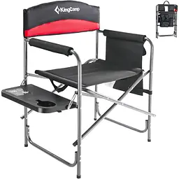Складаний стілець KingCamp Folding Director Chair Black/Red [2248.65.51] [146475]