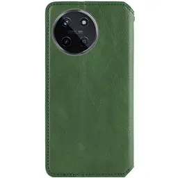 Шкіряний чохол-книжка GETMAN Cubic (PU) для Realme 11 4G Зелений - мініатюра 2