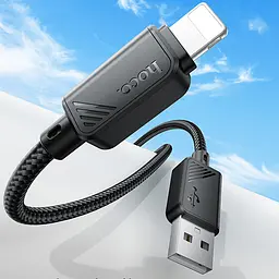 Дата кабель Hoco X113 Beneficio USB to Lightning 1 м Black - мініатюра 2