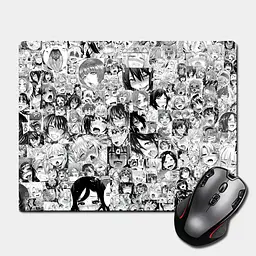 Ігрова поверхня Nextprint колаж чб Ахегао - Ahegao 300 х 250 мм (14977)