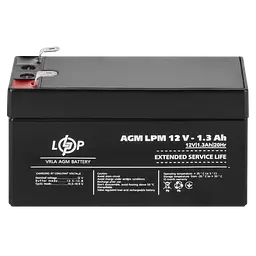 Акумулятор AGM LPM 12V - 1.3 Ah - мініатюра 2
