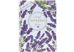 Блокнот пруж. A5 80арк. кліт. пласт. Economix Spring Mood: Pink Flowers E21952-04