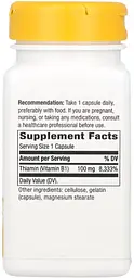 Вітамін B1 Nature's Way Vitamin B-1 100 mg, 100 капсул для загального здоров'я організму - мініатюра 2