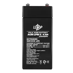 Аккумулятор AGM LPM 4V - 4 Ah - мініатюра 6
