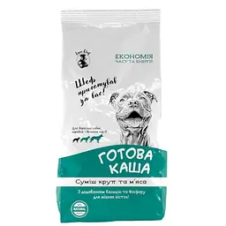 Екструдована корм-каша Лапа Шеф для дорослих собак з м'ясом 15 кг 